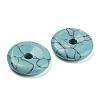 Synthetic Turquoise Dyed China Safety Buckle Pendants LS-G-B052-07-2