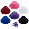 6Pcs 6 Colors EVA Fabric Hat Base DIY-BC0014-06-1