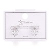 925 Sterling Silver Micro Pave Clear Cubic Zirconia Bowknot with Star Stud Earrings STER-N016-79P-3