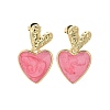 Brass Dangle Stud Earrings EJEW-F359-12G-3