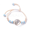 Handmade Dry Pressed Flower Link Bracelet for Girl Women LS-BJEW-C004-01G-1