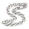 304 Stainless Steel & Ceramics Cuban Link Chain Necklaces for Women NJEW-B116-08P-01-2