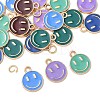 24Pcs 6 Colors Alloy Enamel Charms ENAM-FP0001-65-2