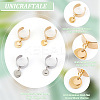 8Pcs 4 Style 304 Stainless Steel Open Cuff Rings Set RJEW-AB00010-5