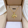 Brass Pave Full Cubic Zirconia Tree Of Life Pendant Necklaces LS-NJEW-D309-01G-A-1