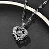 304 Stainless Steel Necklaces for Women NJEW-R015-03P-2