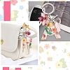 Resin & Acrylic & Faux Suede Tassel Keychain KEYC-YW00125-01-6