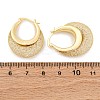 Brass Clear Cubic Zirconia Hoop Earrings EJEW-R025-36G-3