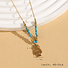 Vintage Christmas 304 Stainless Steel & Synthetic Turquoise Pendant Necklaces for Women HS2328-5-1