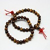 Buddhist Jewelry Mala Beads Bracelets Natural Tiger Eye Stretch Bracelets BJEW-M007-6mm-01A-4