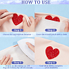 4 Styles Heart Hotfix Rhinestone Appliques PATC-CP0001-02B-6