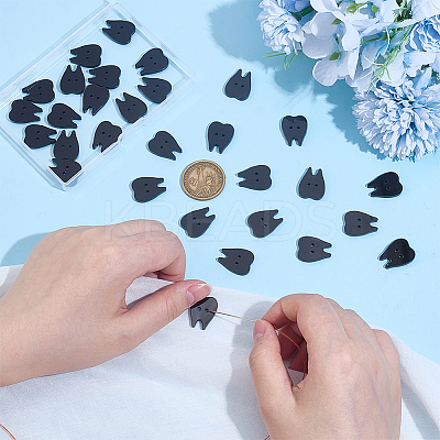 60Pcs Acrylic Buttons BUTT-PH0001-59B-02-1