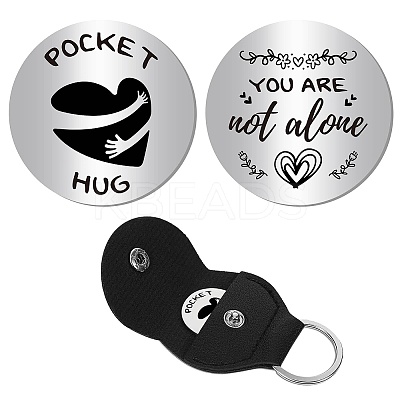 Pocket Hug Token Long Distance Relationship Keepsake Keychain Making Kit DIY-CN0002-67H-1