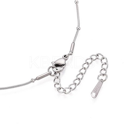 1MM 304 Stainless Steel Satellite Chain Necklaces NJEW-N058-07A-P-1