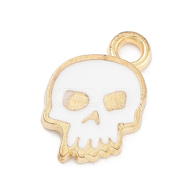 Halloween Theme Light Gold Plated Alloy Enamel Pendants ENAM-M219-14KCG-02A-1