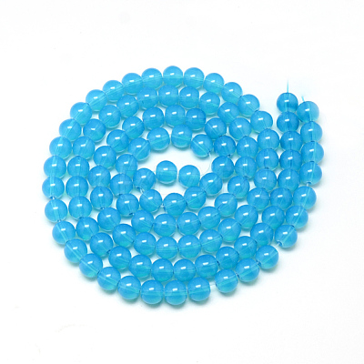Baking Paint Glass Beads Strands X-DGLA-Q023-8mm-DB25-1