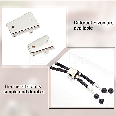 8Pcs 2 Styles Iron Bolo Tie Slider Clasp IFIN-PH0002-08-1