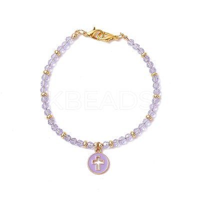 Imitation Austrian Crystal Beads Stretch Bracelets BJEW-JB11571-1
