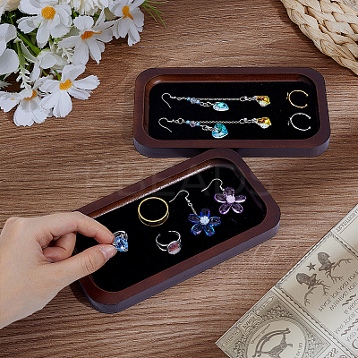 Rectangle Wooden Organizer Display Jewelry Plates ODIS-WH0099-221B-1