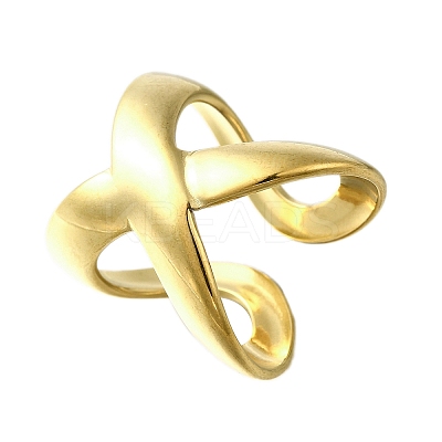 304 Stainless Steel Adjustable Cuff Rings for Women RJEW-B123-01G-02-1