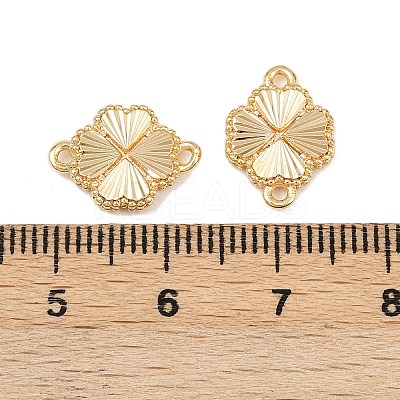 Brass Textured Connector Charms KK-F906-14G-1