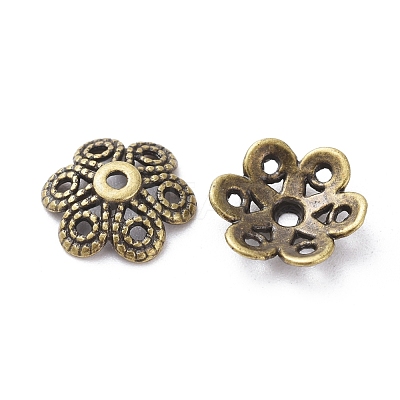 Tibetan Style Alloy Bead Caps MLF10883Y-NF-1