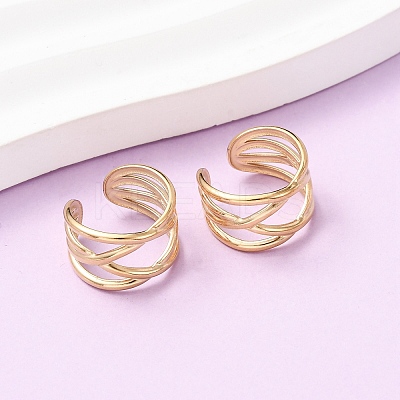 304 Stainless Steel C-Shaped Cuff Earrings EJEW-K268-86G-1