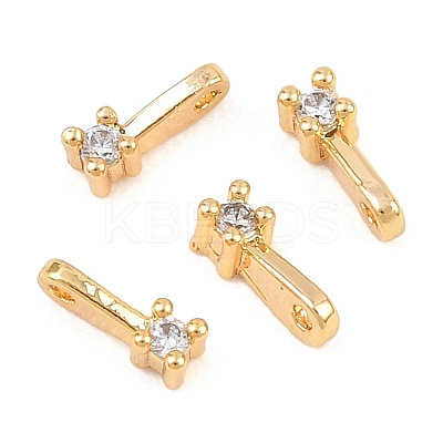 Brass Micro Pave Cubic Zirconia Charms KK-H538-19A-G-1