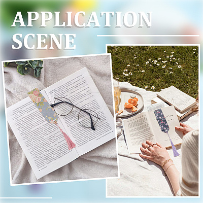 DIY Bookmark Making Kits. with Transparent Acrylic & Polyester Tassel Decoration DIY-SP0001-92C-1
