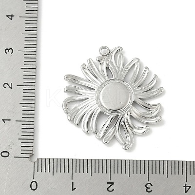 304 Stainless Steel Pendant Cabochon Settings STAS-L293-06P-1