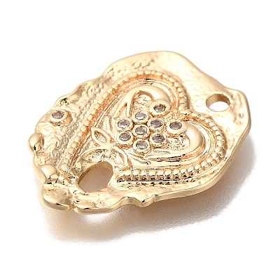 Brass Micro Pave Cubic Zirconia Pendants KK-U038-22G-1
