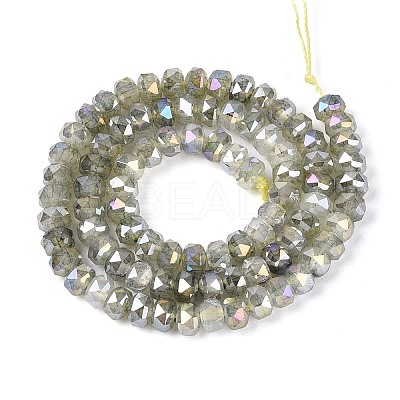 Anti-Tarnish Electroplate Glass Imitation Jade Beads Strands EGLA-T029-6mm-13B-1