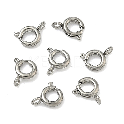Non-Tarnish 316 Stainless Steel Spring Ring Clasps STAS-B072-08P-01-1