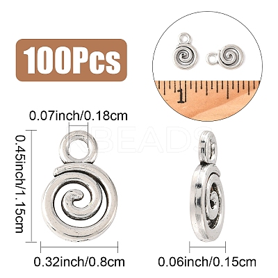 100Pcs Tibetan Style Alloy Charms FIND-YW0008-81-1