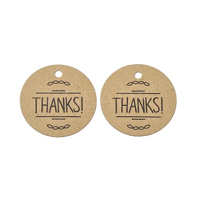 Thank You Theme Kraft Paper Jewelry Display Paper Price Tags CDIS-K004-01I-1