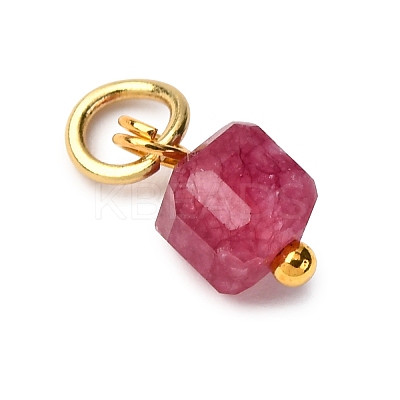 Natural Colorful Tourmaline Faceted Table Cut Cube Charms PALLOY-JF04482-01-1