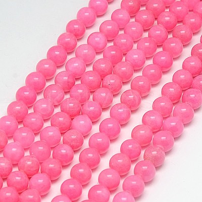 Natural Yellow Jade Beads Strands G-G598-8mm-YXS-21-1