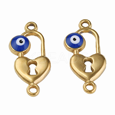 304 Stainless Steel Enamel Connector Charms STAS-N087-65-03G-1