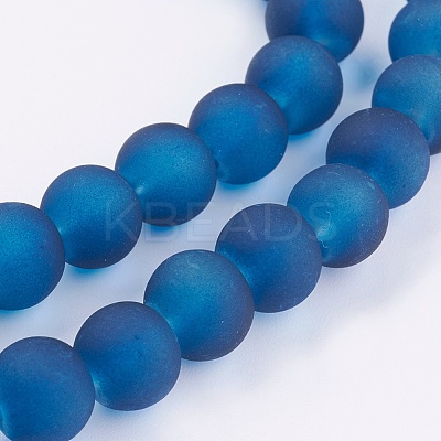 Baking Paint Transparent Glass Bead Strands GLAA-S031-8mm-31-1