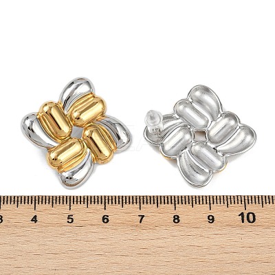 304 Stainless Steel Two Tone Stud Earrings EJEW-V014-05GP-1