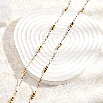304 Stainless Steel Satellite Chains Necklaces NJEW-SW00053-1