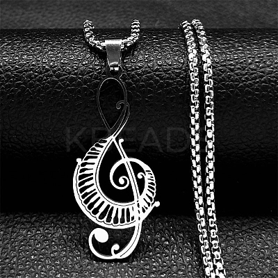 Non-Tarnish 201 Stainless Steel Pendant Necklaces PW-WG85057-01-1
