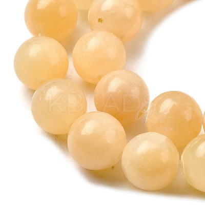 Natural Yellow Jade Bead Strands X-G-K121-01-14mm-1