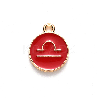 Alloy Enamel Pendants ENAM-SZ0001-28B-K-1