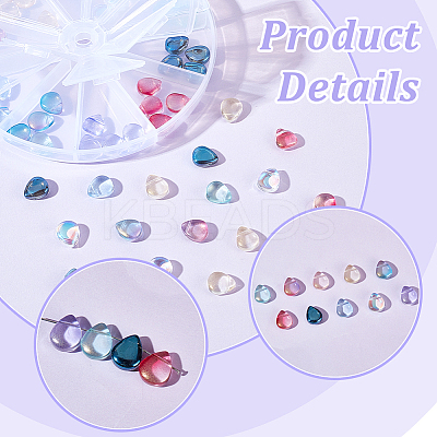 150Pcs 10 Colors Transparent Spray Painted Glass Beads GLAA-HY0001-15-1