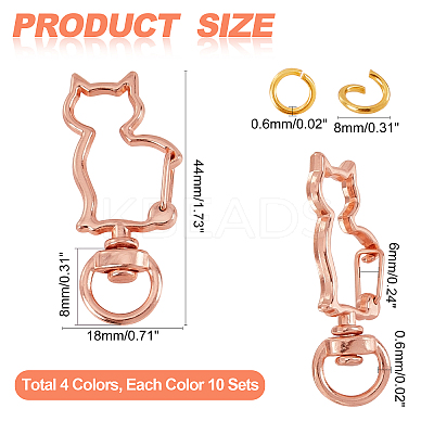 Alloy Swivel Keychain Clasp Findings KEYC-CA0001-03-1
