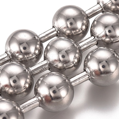 Tarnish Resistant 304 Stainless Steel Ball Chains CHS-E021-13M-P-1