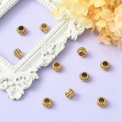 Tibetan Style Alloy Spacer Beads TIBE-YW0001-39AG-1
