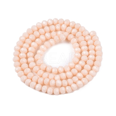 Opaque Solid Color Imitation Jade Glass Beads Strands X-EGLA-A044-P4mm-D05-1