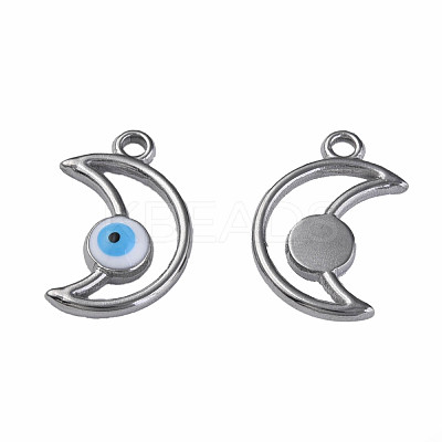 304 Stainless Steel Enamel Pendants STAS-N087-50-02P-1